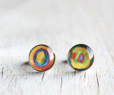 Kandinsky körök nemesacél fülbevaló - Övcsatbolt