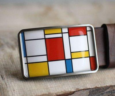 Mondrian szögletes övcsat