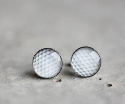 Golflabda nemesacél fülbevalók - Övcsatbolt