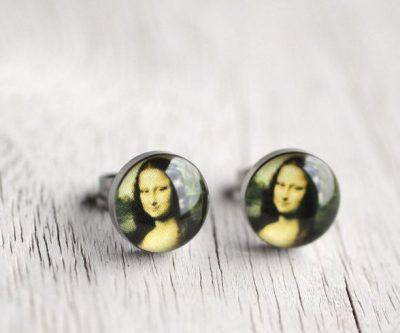 Mona Lisa nemesacél beszúrós fülbevaló