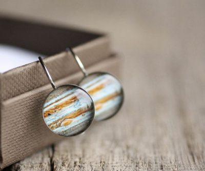 Jupiter nemesacél függő fülbevaló - Övcsatbolt
