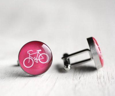 Pink bicikli orvosi fém mandzsettagombok - Övcsatbolt