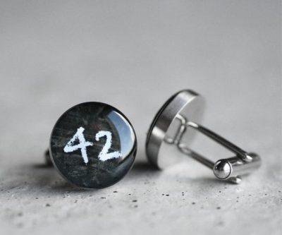 42 nemesacél mandzsettagombok - Övcsatbolt