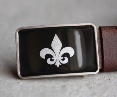 Fleur de lis szögletes övcsat - Övcsatbolt