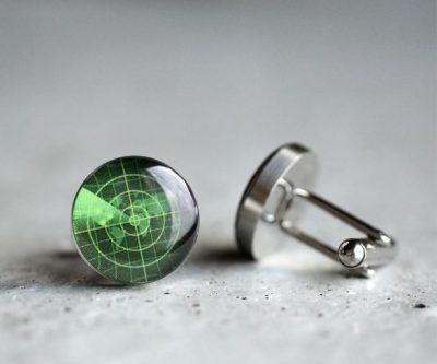 Radar nemesacél mandzsettagombok - Övcsatbolt